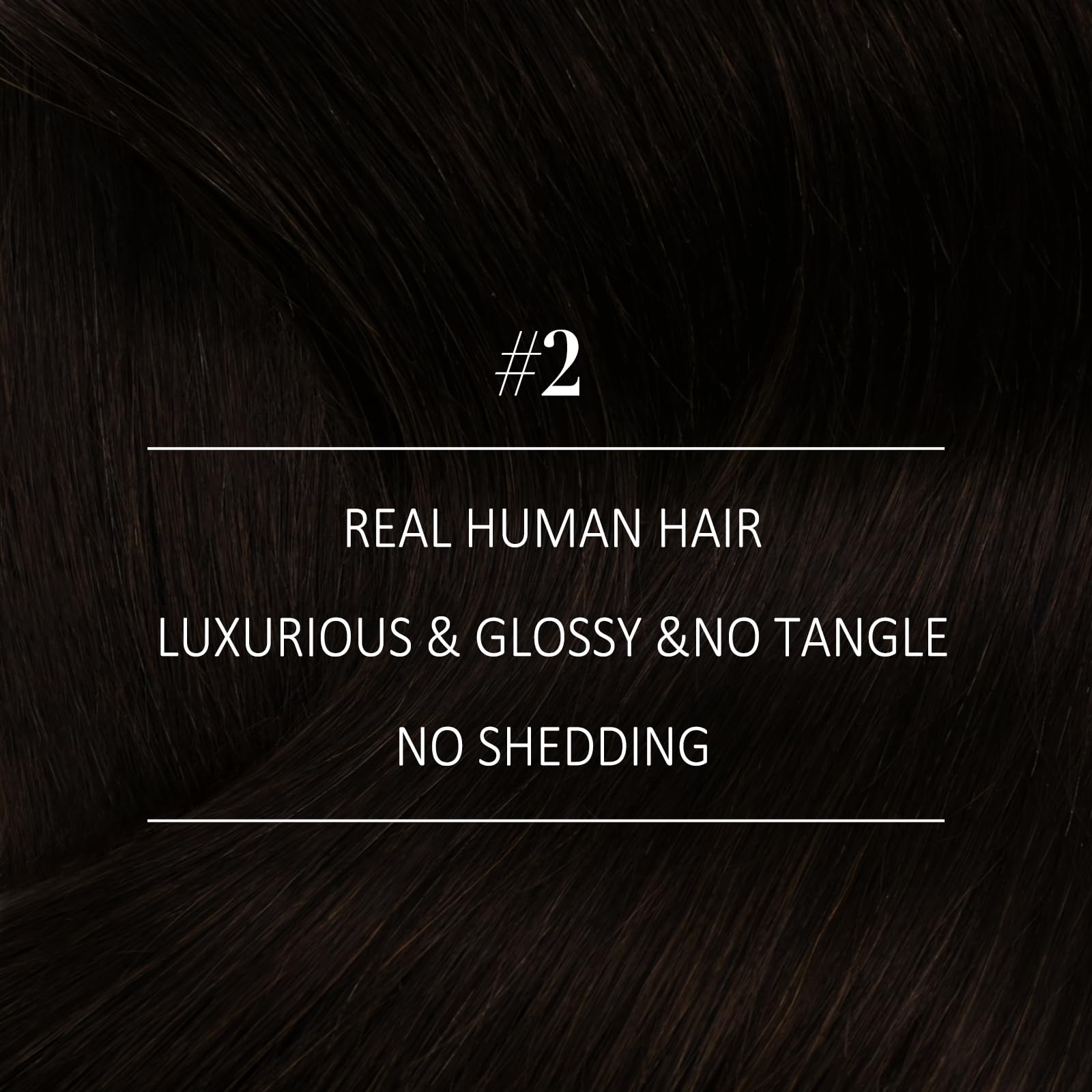 YoungSee Sew in Hair Extensions Human Hair Brown Darkest Brown Weft Extensions Smooth Weft Reduces Combing and Pulling 22Inch 10