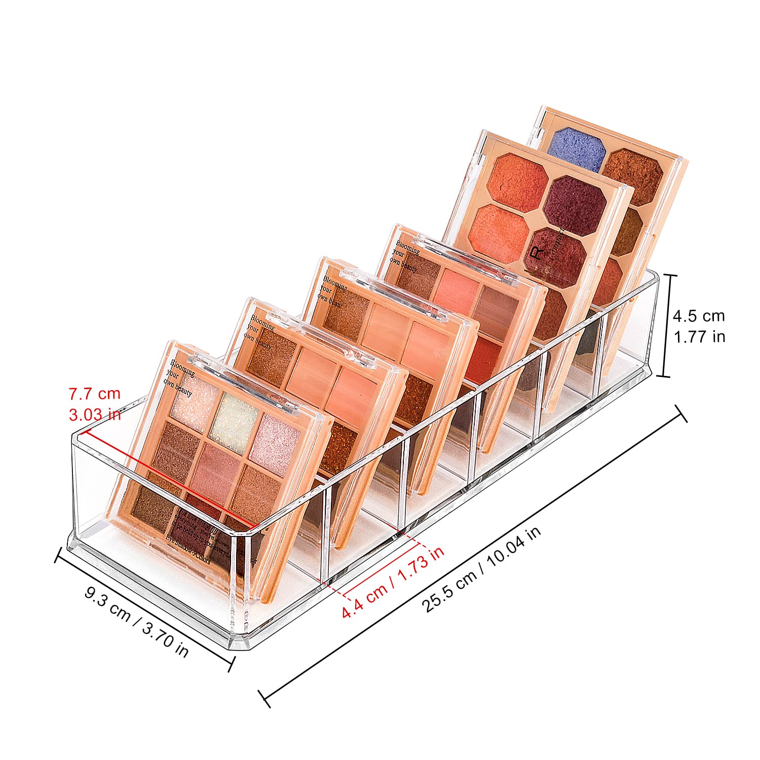Jesslab 6 Cube Sections Drawer Organizer, Acrylic Stackable Drawer Organizer, Makeup Organizer For Vanity, Countertop, Bathroom,