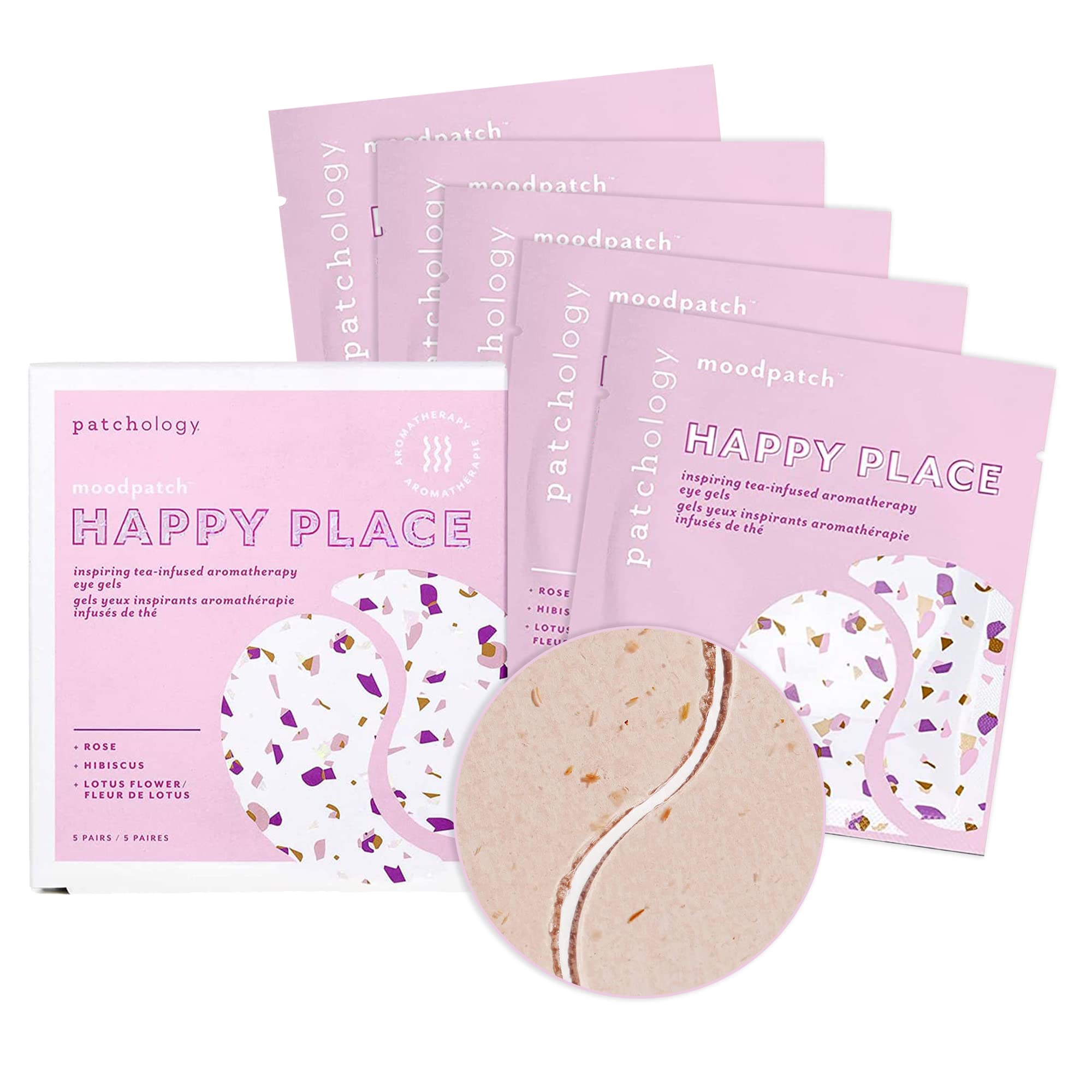 Patchology Happy Place Under Eye Patches - Overnight Anti-Aging Eye Masks for Dark Circles, Puffy & Eye Bags, & Wrinkles - Brigh