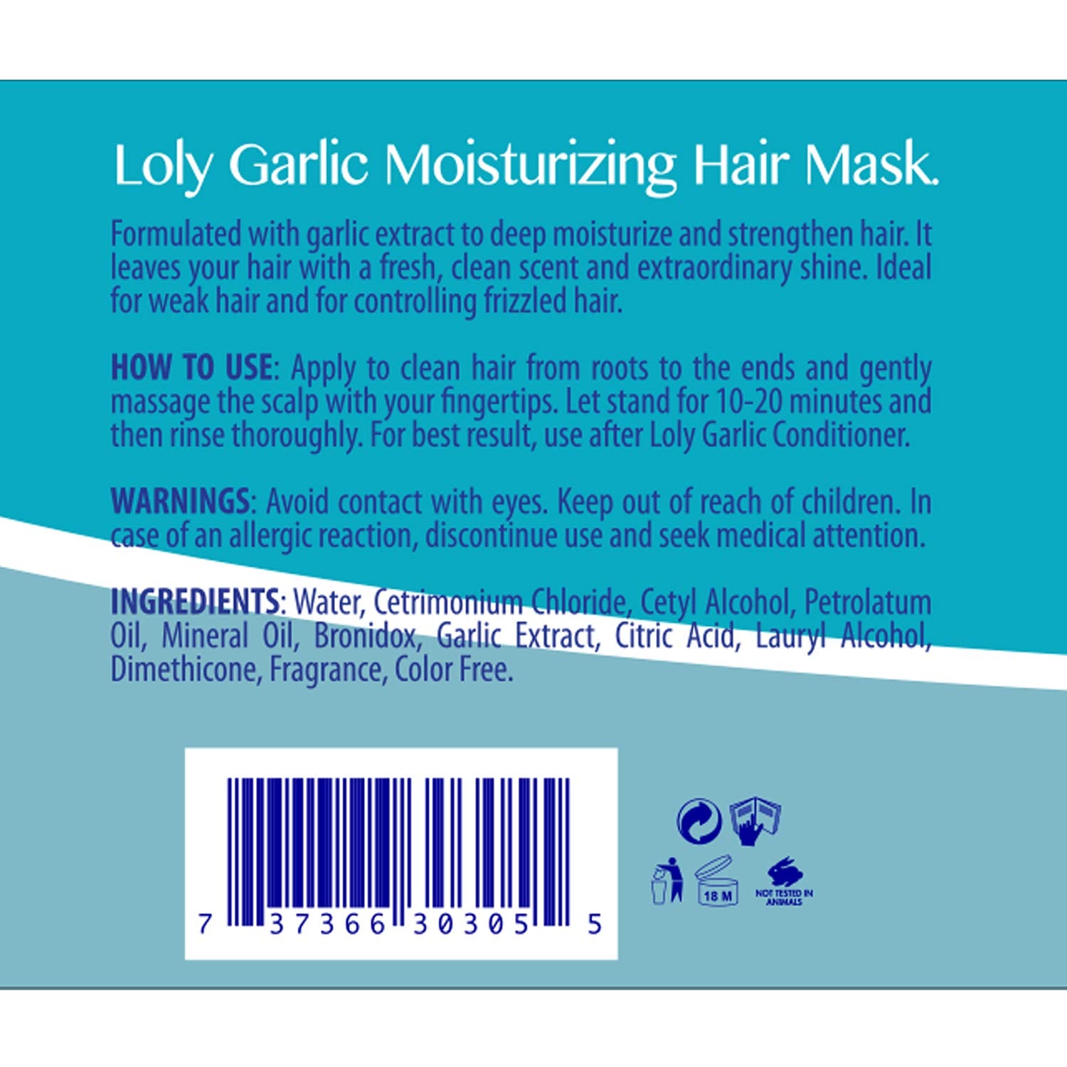Loly Garlic Mask Treatment With Garlic 16 oz