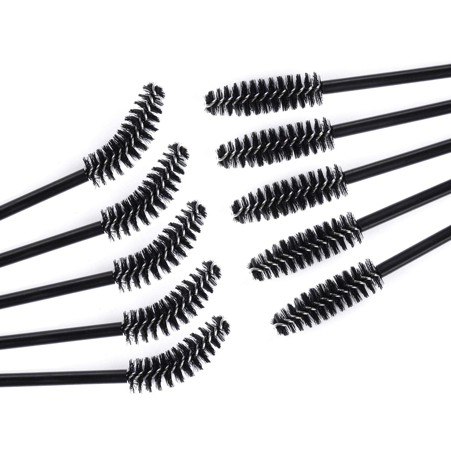 Tbestmax 200 Disposable Mascara Wand Eyebrow Brushes Spoolies Applicator For Eyelash Extension Makeup Kits