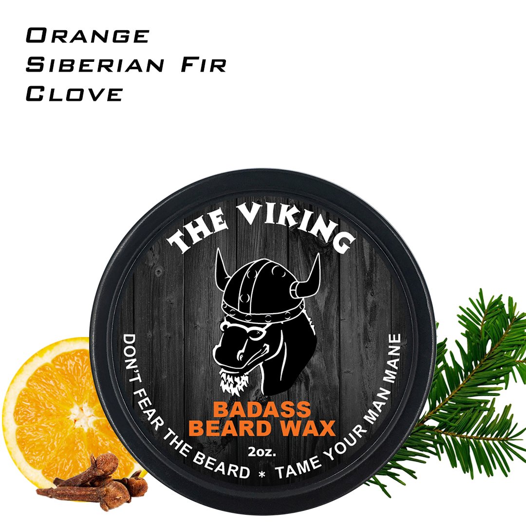 Badass Beard Care Beard Wax For Men - The Viking Scent, 2 Oz - Softens Beard Hair, Leaves Your Beard Looking And Feeling More De