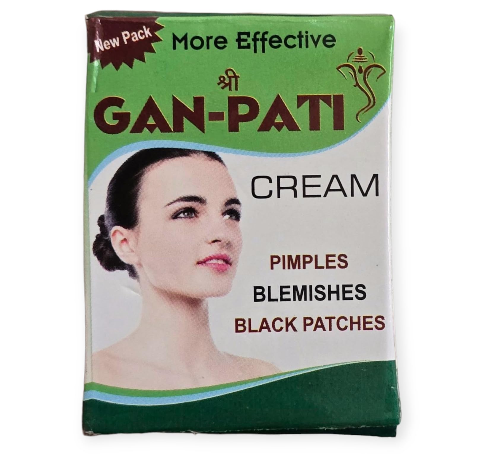Gan-Pati Ayurvedic Cream 10Gm Helps Reduce Pimples, Blemishes, Lentigo, Acne, And Dark Spots While Promoting Fairer