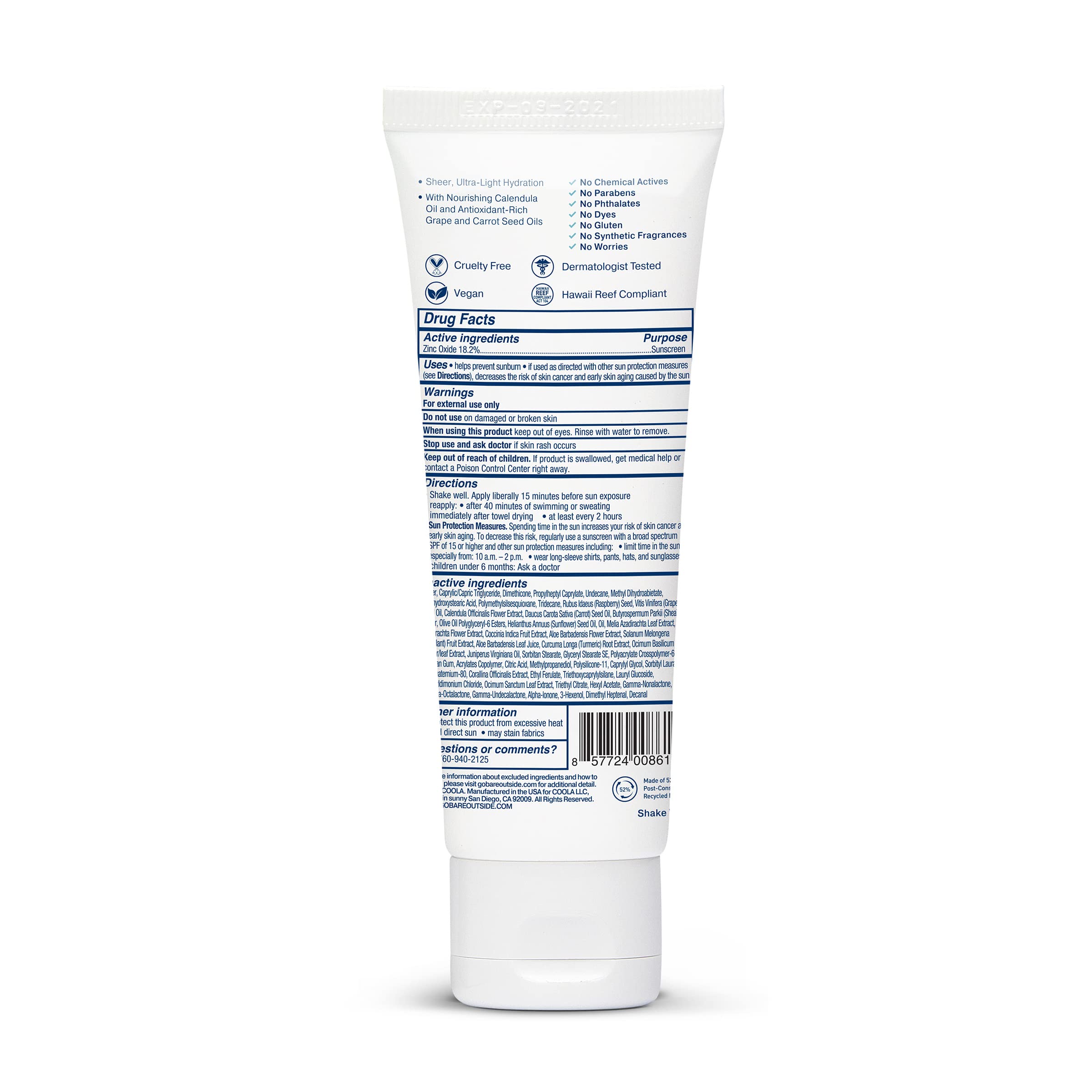 Bare Republic Mineral Gel Sunscreen SPF 30 Sunblock Body Lotion, Light and Hydrating Skin Care, 4 Fl Oz