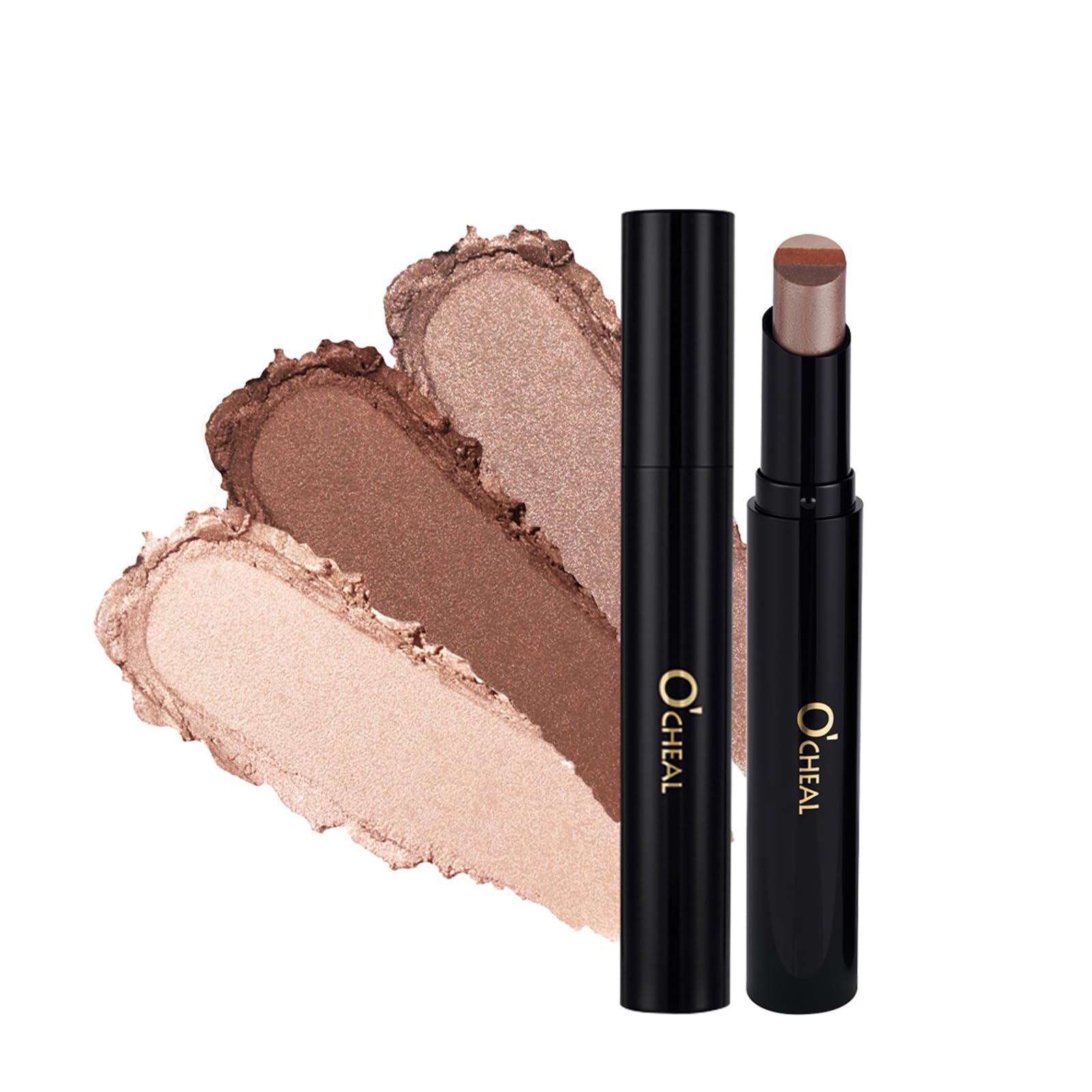 OCHEAL 3 Color Eyeshadow Stick, Waterproof Shimmer Eye Makeup 02#