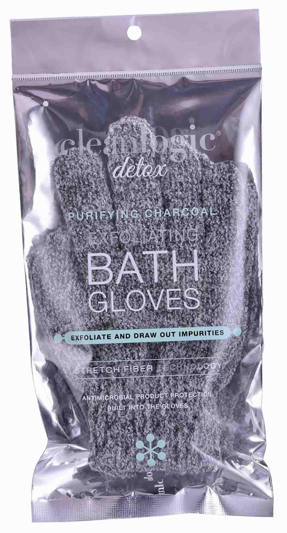 Clean Logic Detox Charcoal Exfoliating Bath Glove, 3 Count