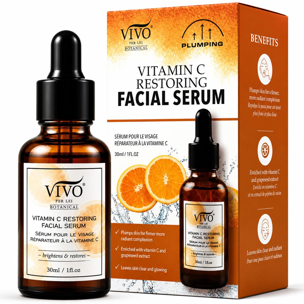 Vivo Per Lei Niacinamide and Vitamin C Serum  with Hyaluronic Acid