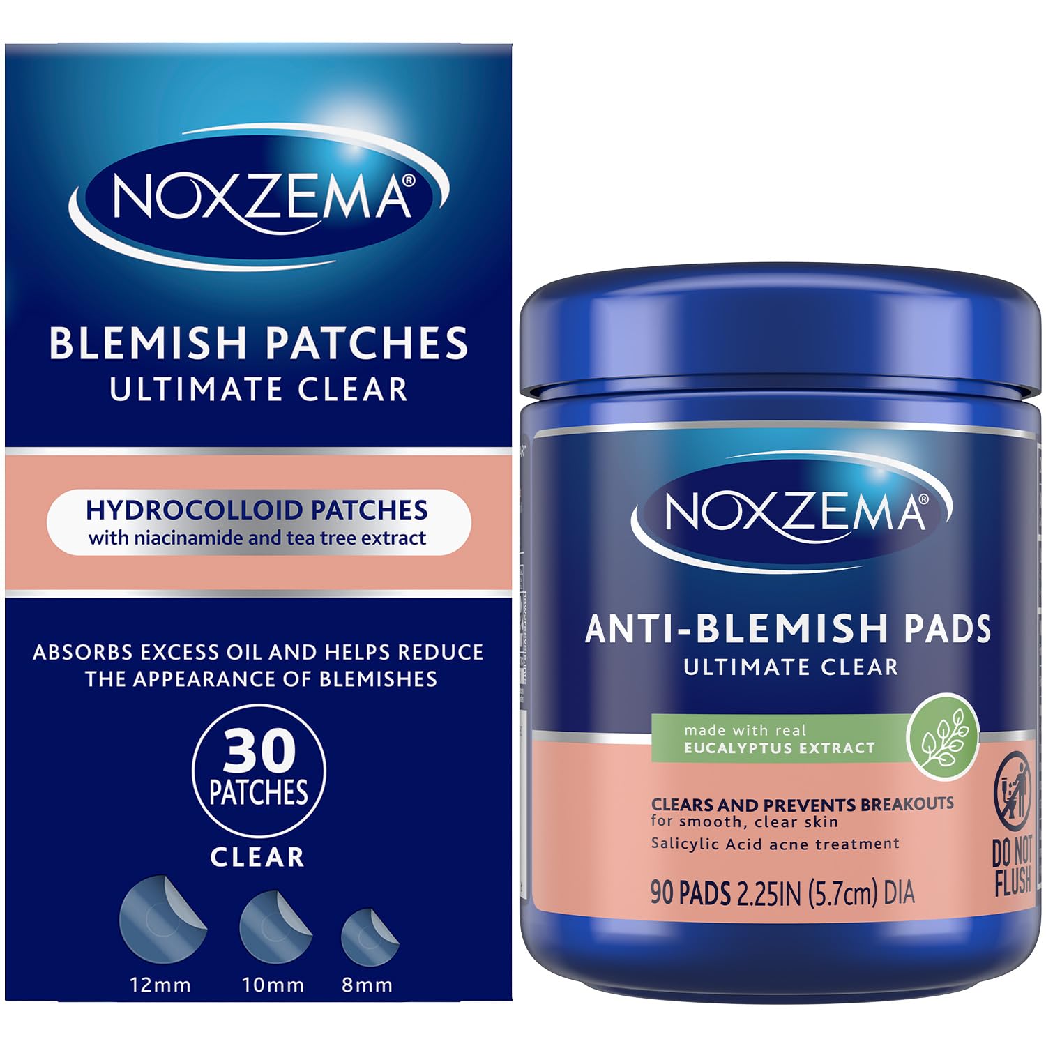 Noxzema Ultimate Clear Pimple Patches + AntiBlemish Pads Acne Set