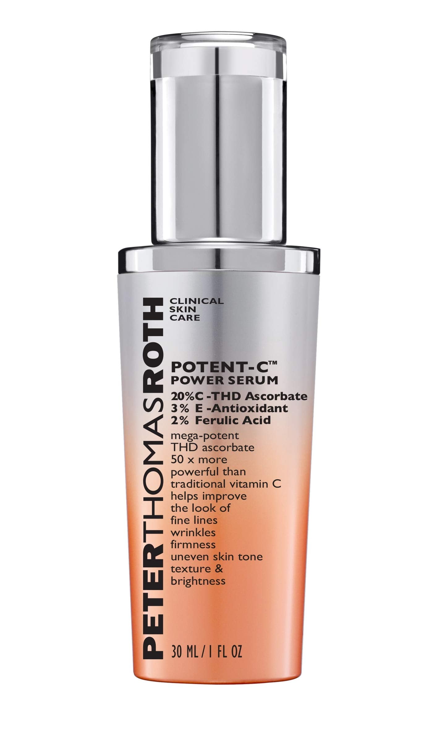Peter Thomas Roth  Potent-C Power Serum  Brightening Vitamin C Serum For Fine Lines, Wrinkles, Uneven Skin Tone, Texture And Deh