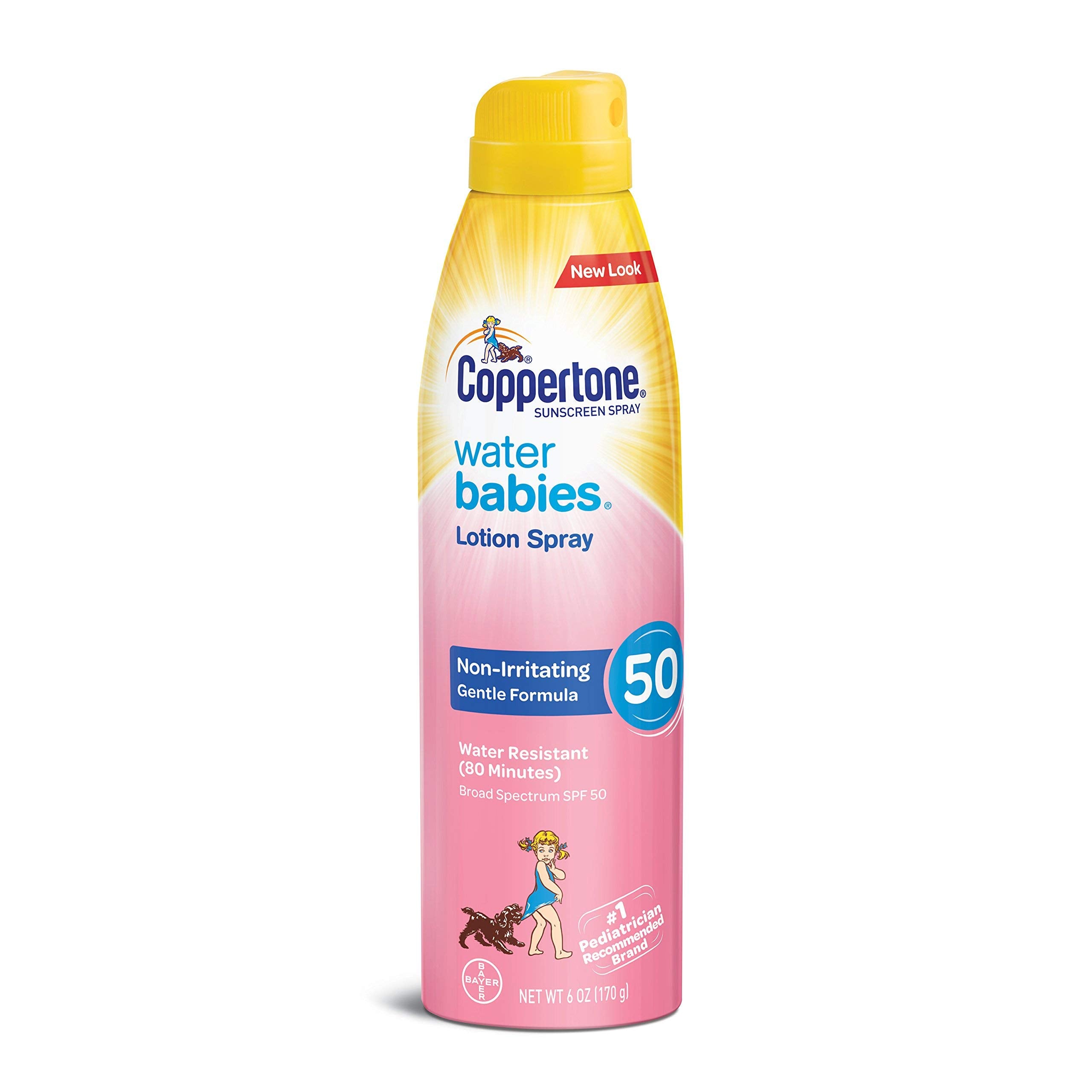 Coppertone Water Babies Sunscreen Lotion Spray Spf 50, Pediatrician Recommended Baby Sunscreen Spray, Water Resistant Sunscreen