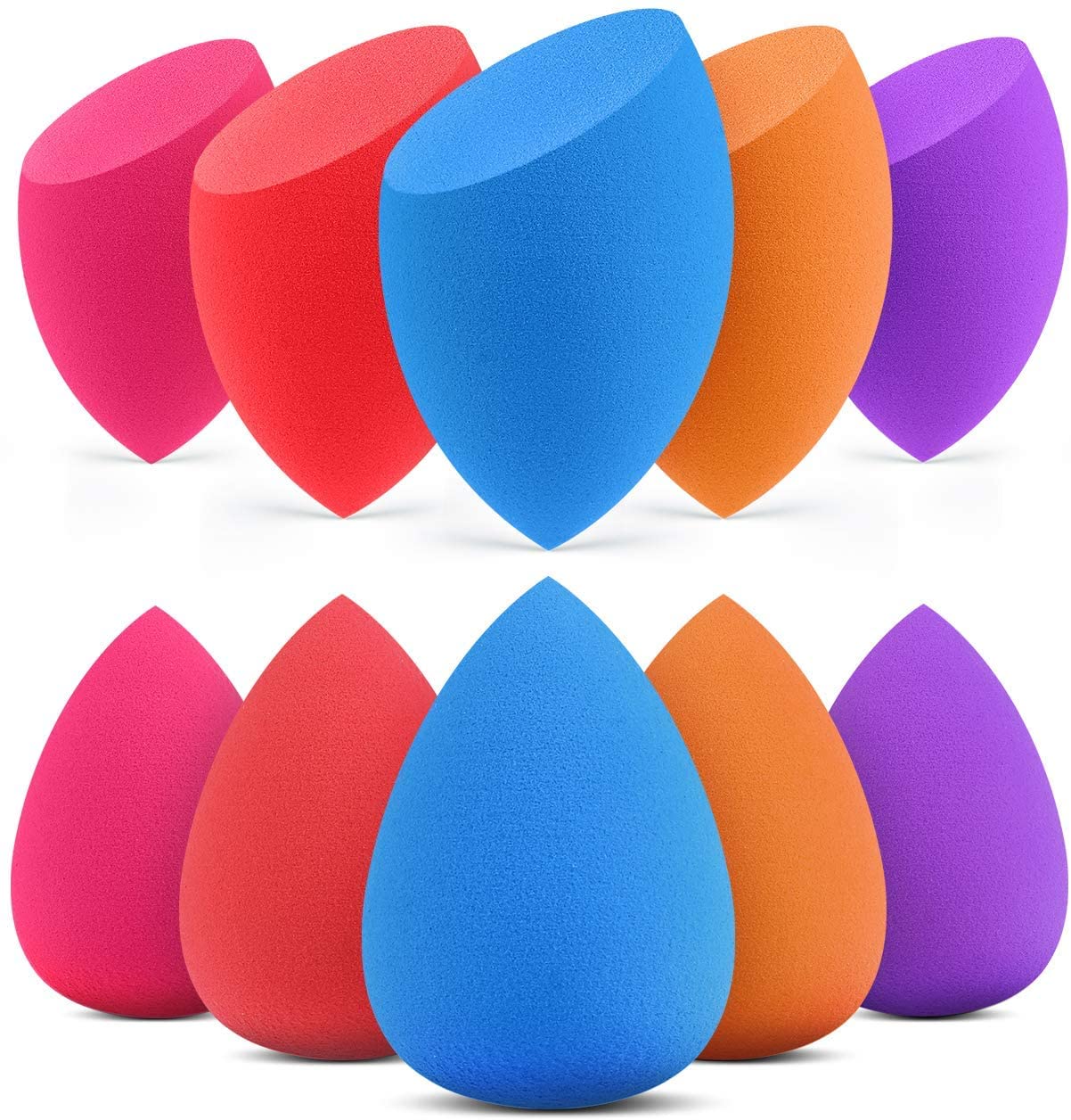 Spanking 10 Pcs Makeup Sponge Set Beauty Blender Foundation, Flawless For Liquid, Cream And Powder, MultiPurpose Cosmetic Appli