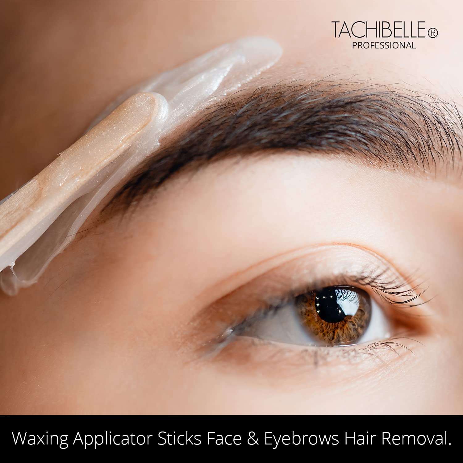 Tachibelle Wooden Wax Sticks - Body Eyebrow, Lip, Nose Small Waxing Applicator Sticks for Hair Removal and Smooth Skin Professio