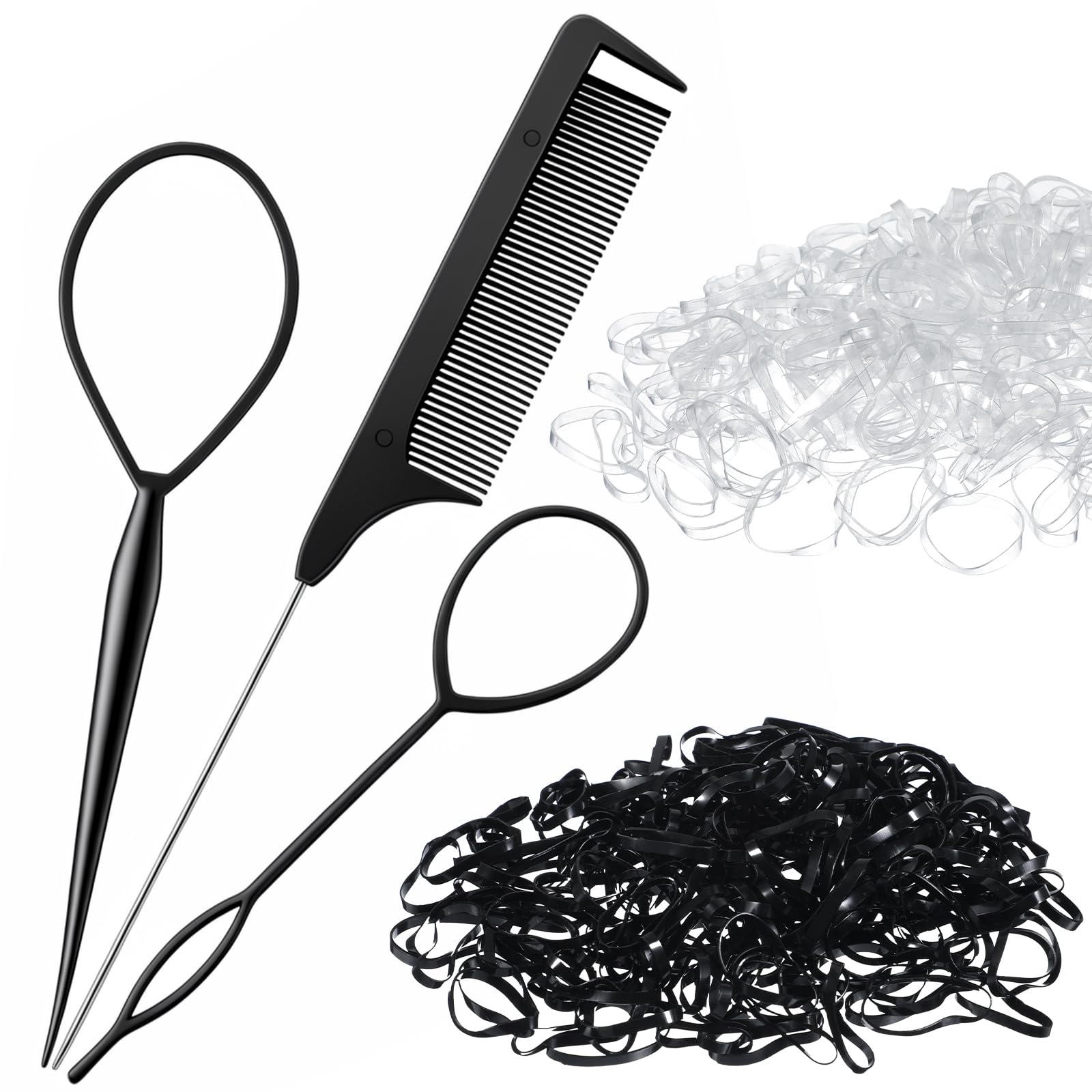 Mabor 403Pcs Hair Pull Through Tool, Parting Combs