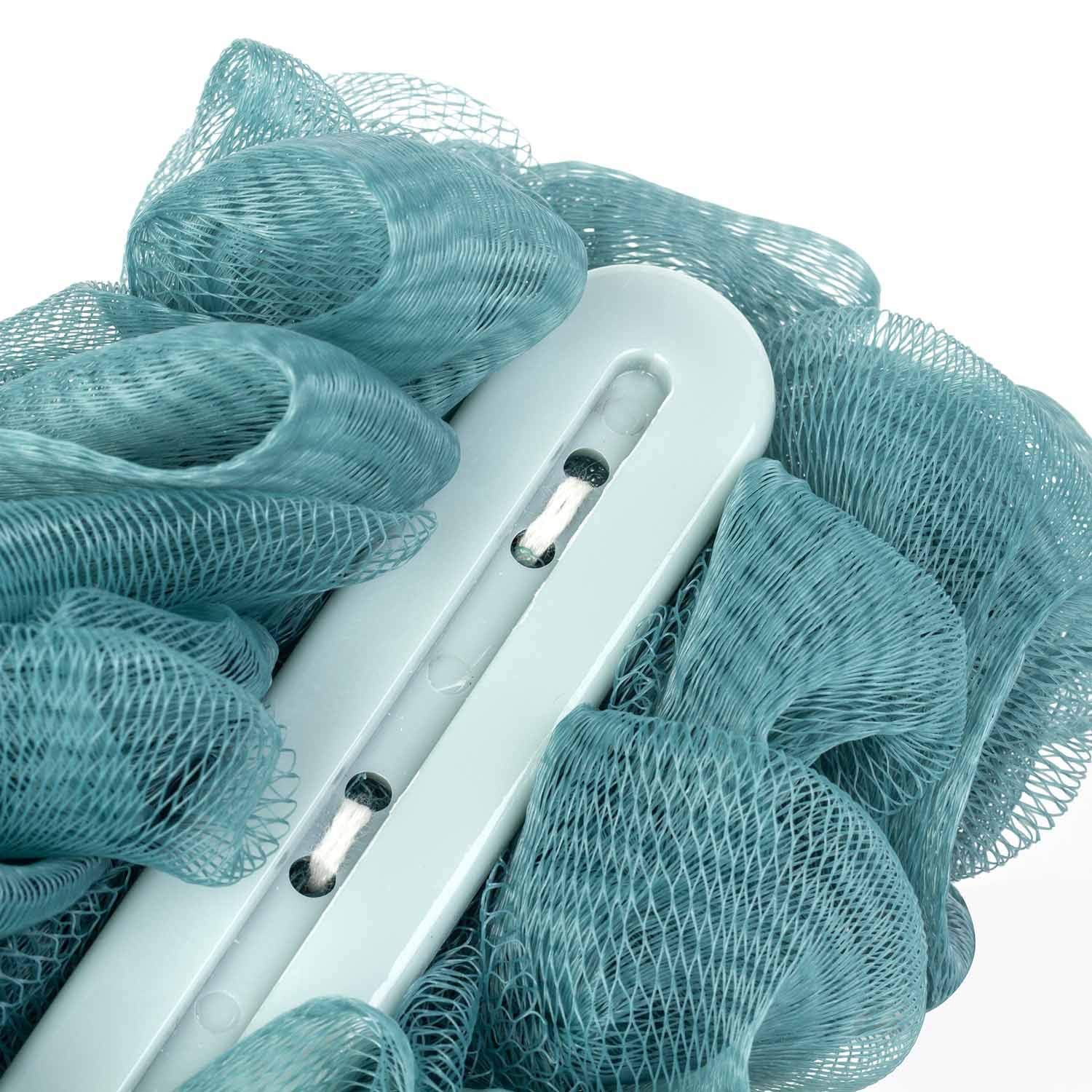 Arswin Lufa Back Scrubber For Shower, Anti-Slip Long Handle Bath Sponge Shower Brush, Soft Nylon Mesh Back Cleaner Washer, Loofa