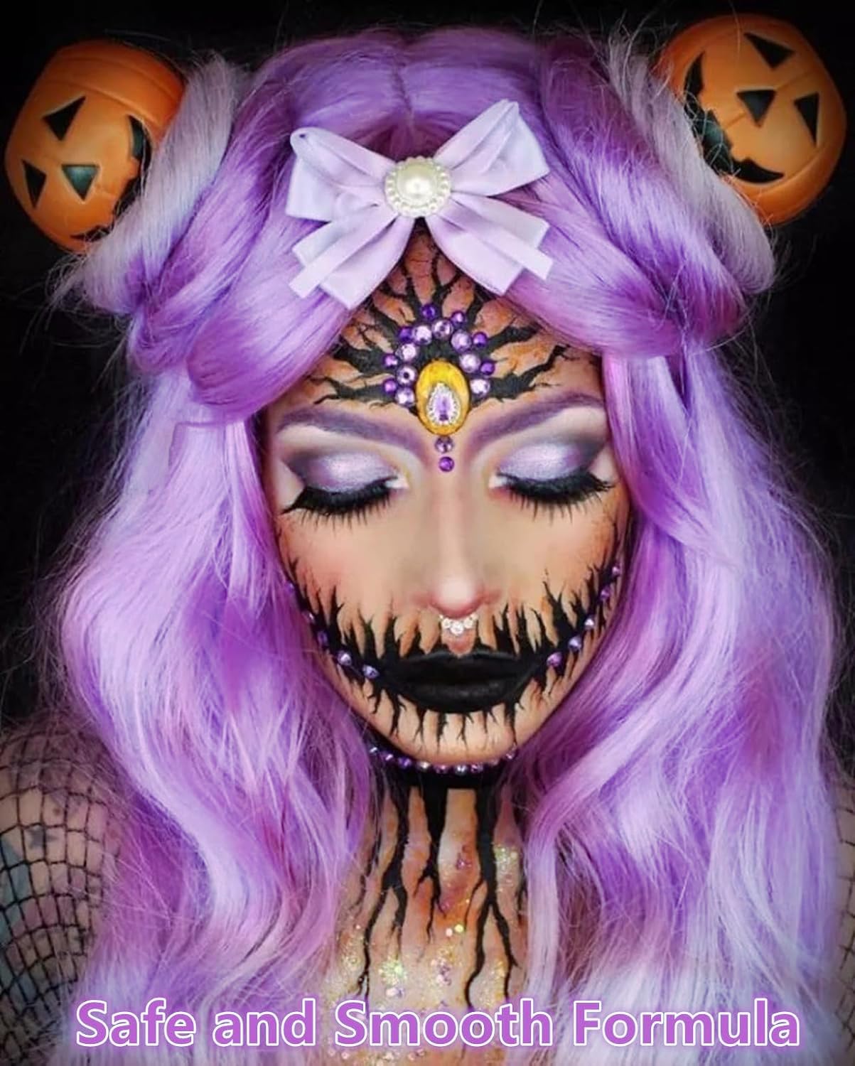 Go Ho Makeup Pastel Purple Cream-Blendable Stick - Waterproof Pastel Purple Professional Sfx Makeup Witch Ursula Face Paint,Safe