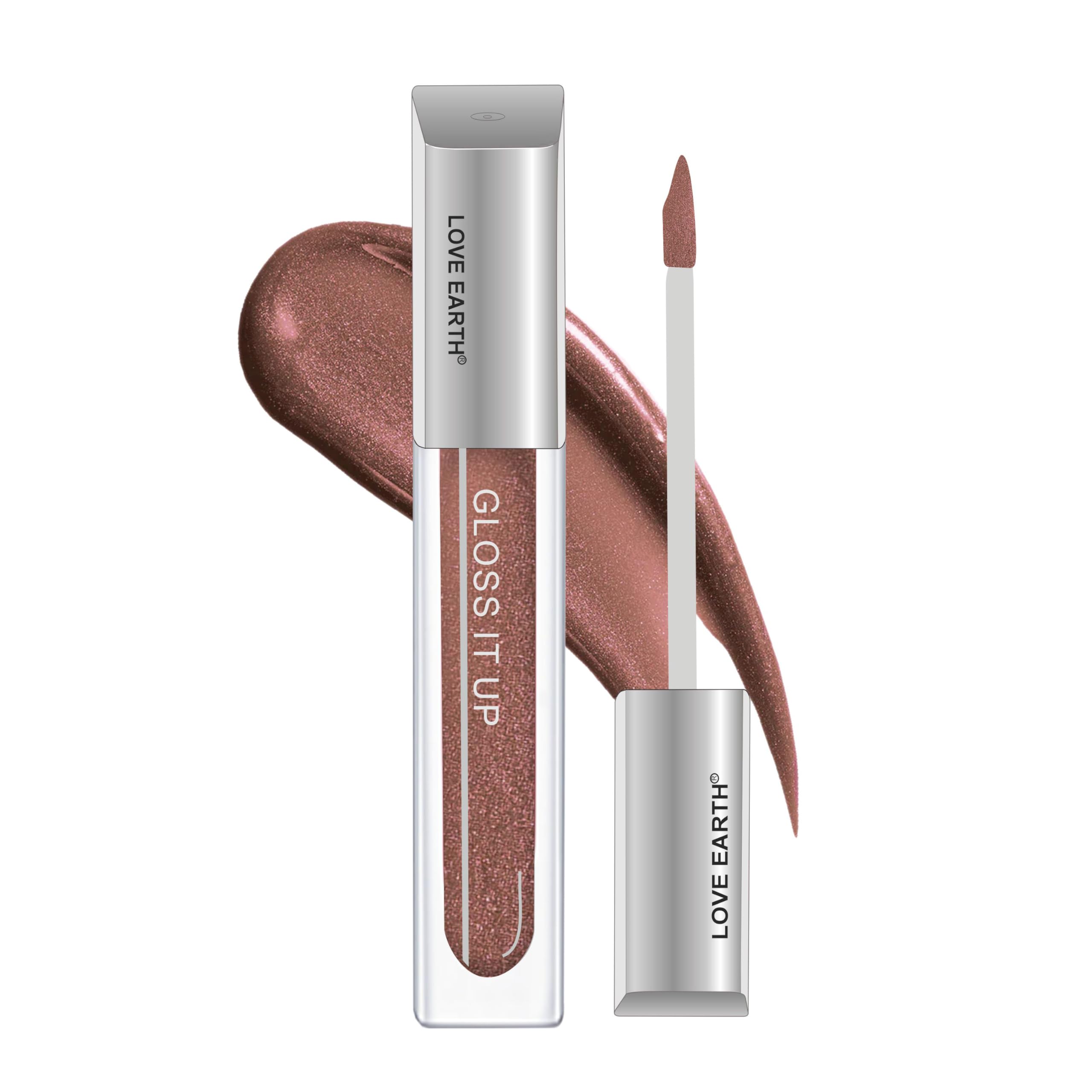 Love Earth Liquid Lip Gloss Honey Dip For Soft & Dewy Lips Enriched With Vitamin E & Almond Oil |Lip Color For Glossy Look |Lig