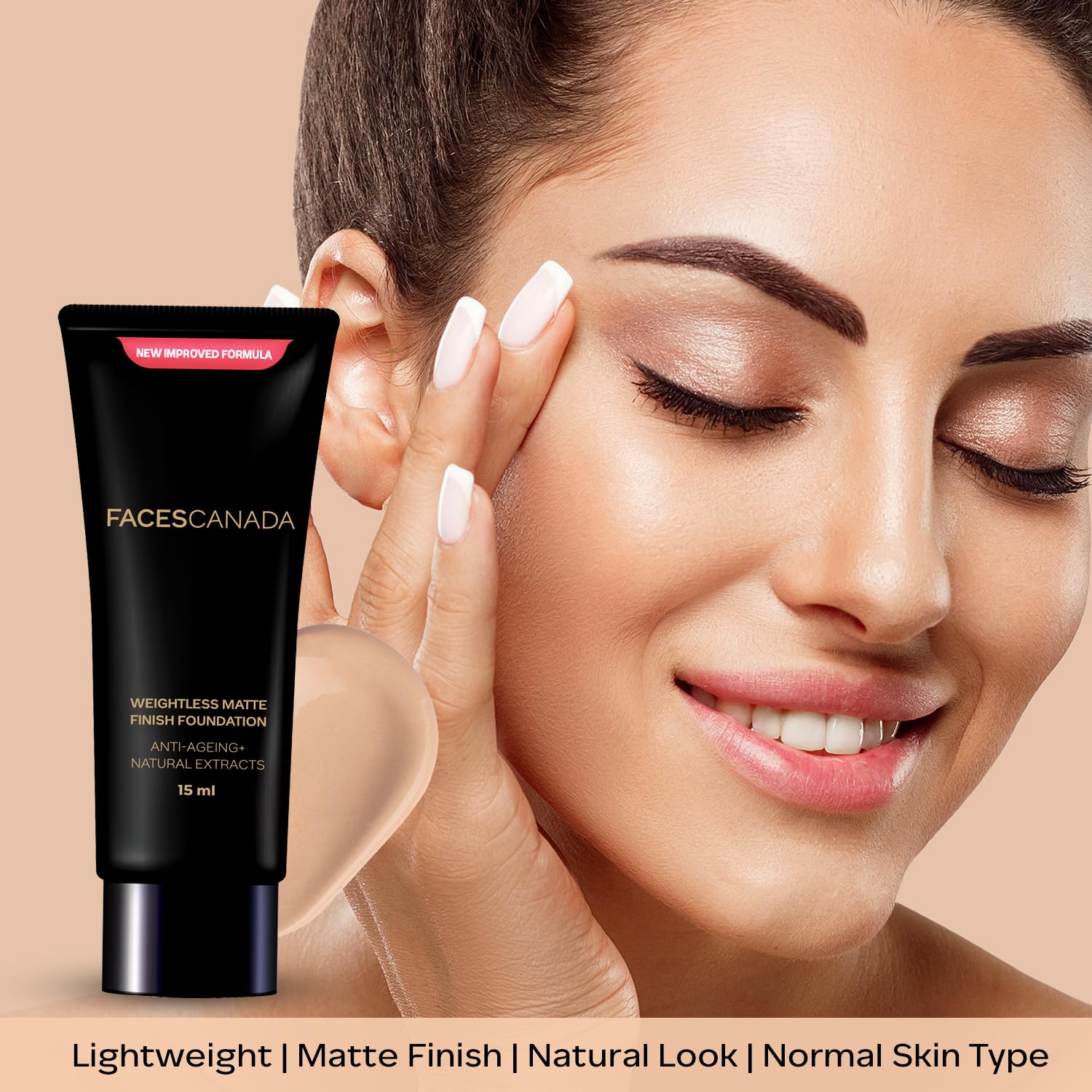 Faces Canada Weightless Matte Finish Foundation, Mini - Beige, 18 ml