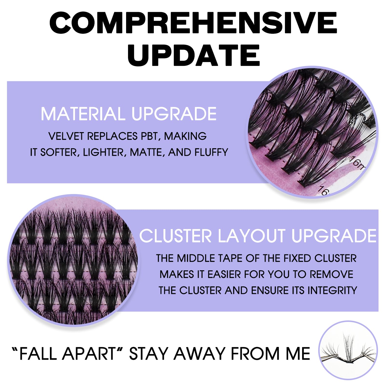 Lash Clusters Individual Cluster Lashes 40D+3D Mink Lashes Diy Lash Extension 12-16Mm Mixed D Curl Individual Lashes Cluster Eye
