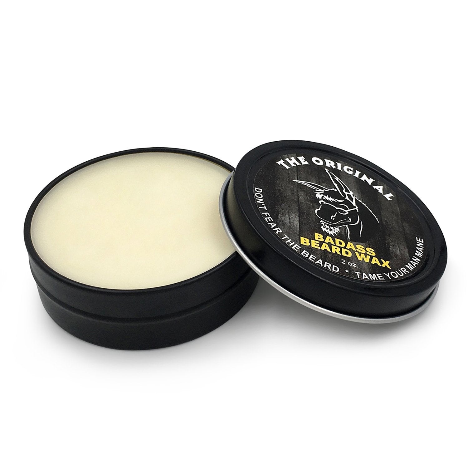 Badass Beard Care Beard Wax For Men - The Original Scent, 2 Oz - Softens Beard Hair, Leaves Your Beard Looking And Feeling More