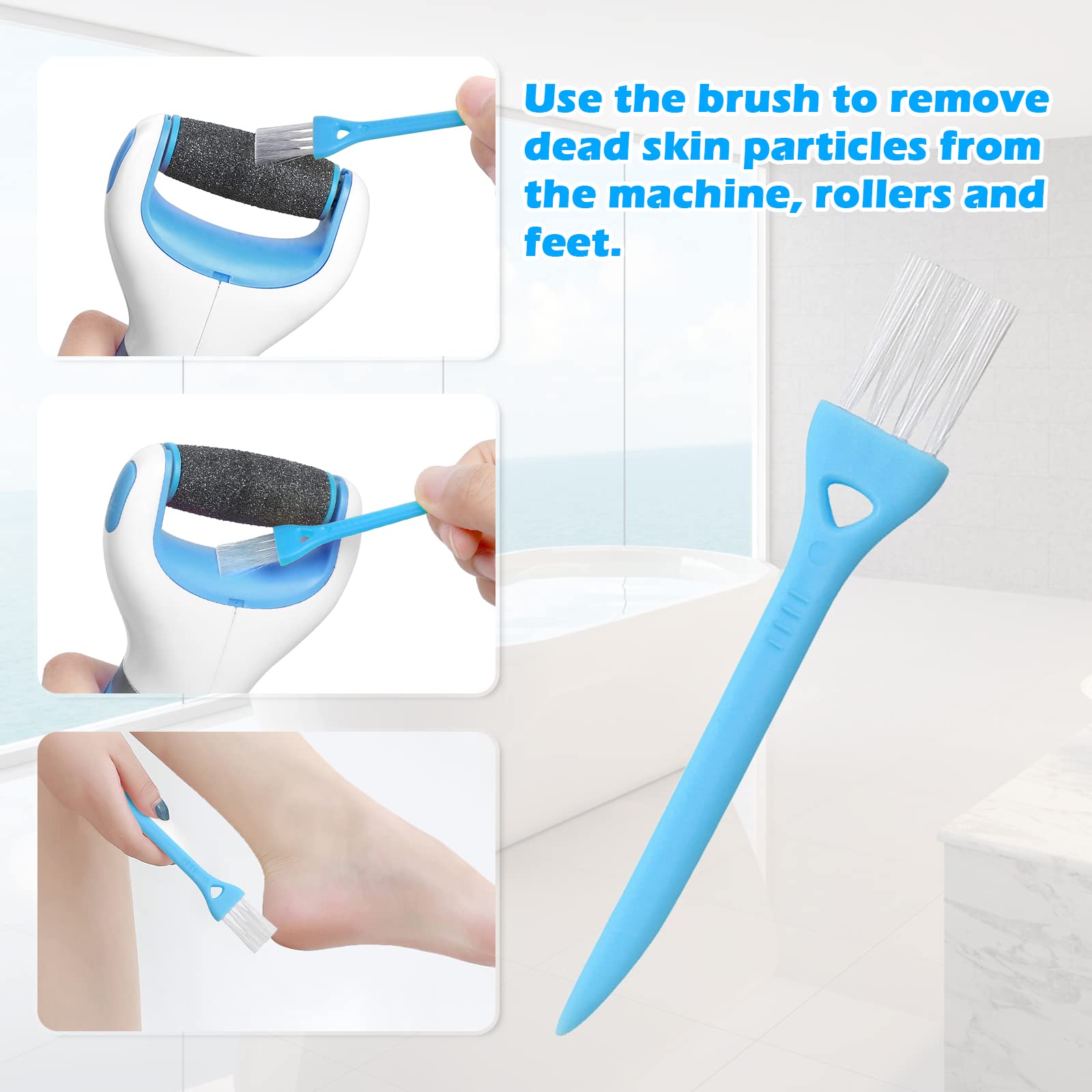 10Pcs Pedi Replacement Rollers Compatible With Amope Pedi Perfect Electronic Foot File, With 2 Curved& 4 Extra Coarse& 3 Regular