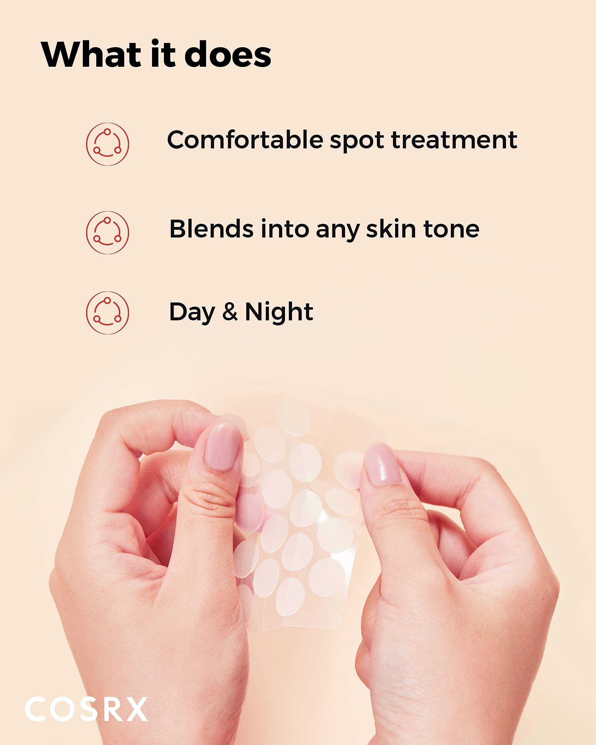 Cosrx Master Patch Basic, Overnight Acne Patch Hydrocolloid, Blemish Spot Sticker For Face, Strong Adhesion & Thicker Spot Cover