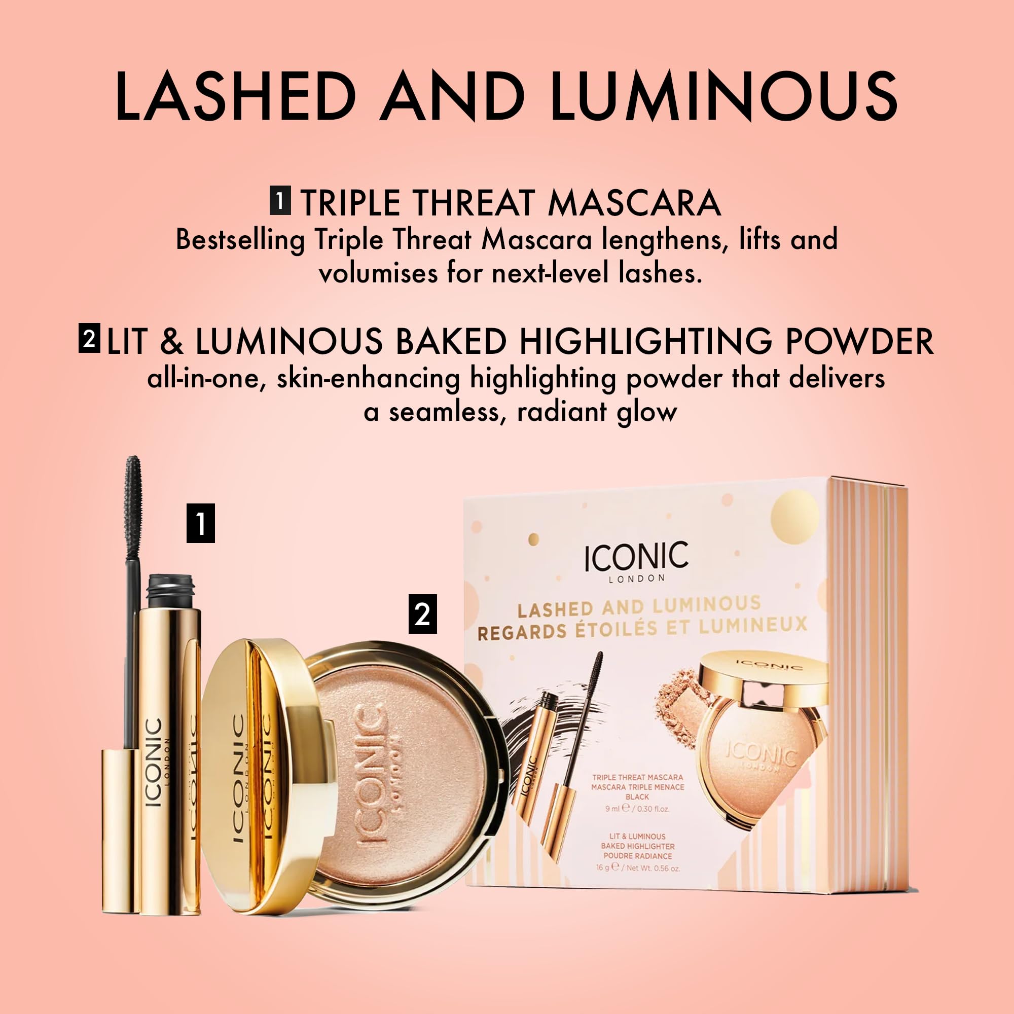 ICONIC LONDON Lashed and Luminous Makeup Gift Set