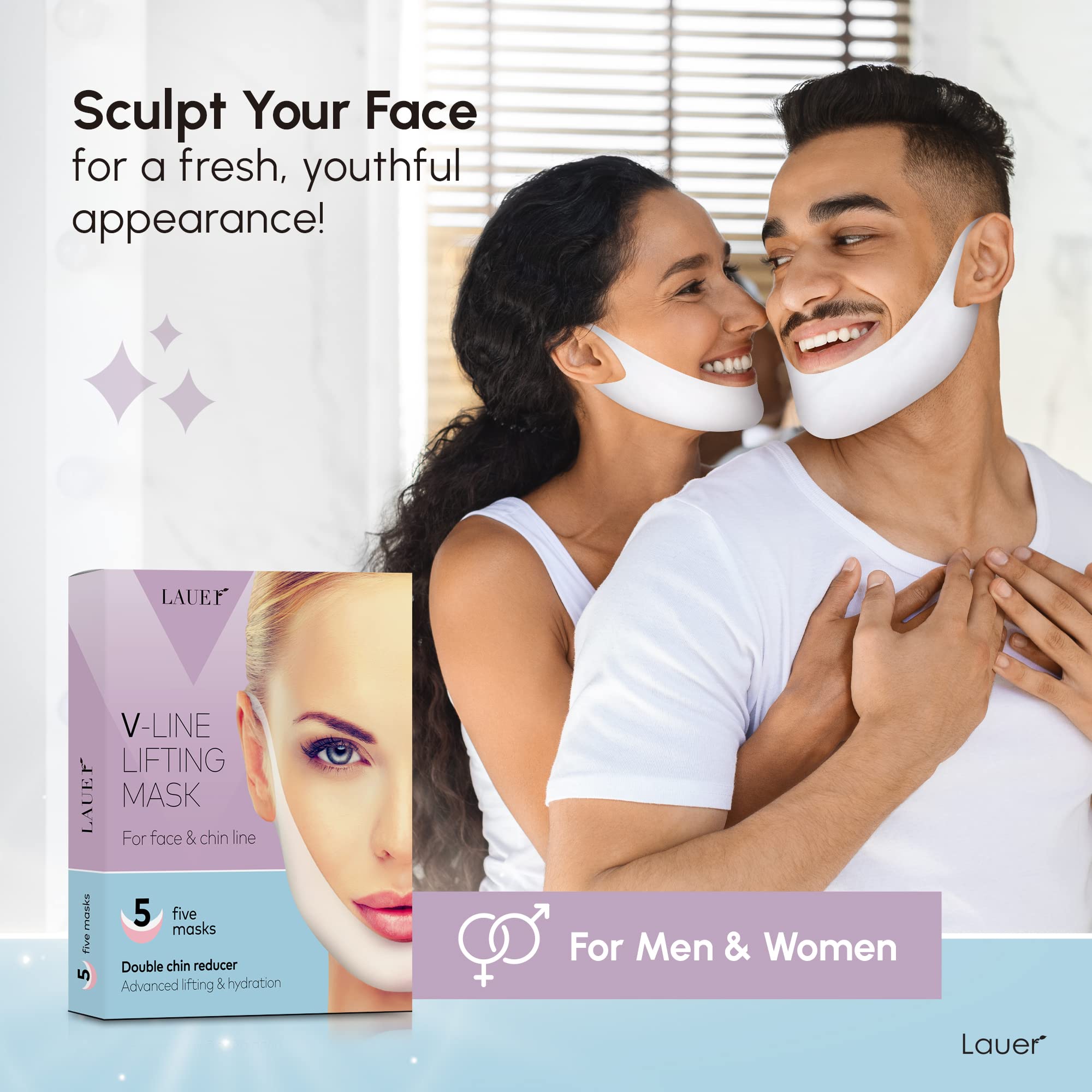 V Shaped Slimming Face Mask V Line Lifting Belt Double Chin Eliminator Neck Lift Tape Face Patch For Firming Tightening Skin Chi