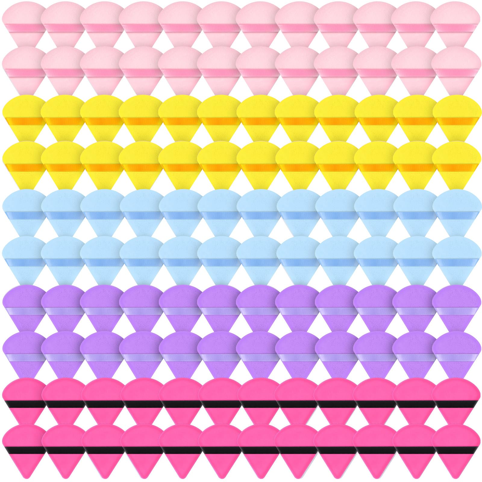 Skylety 120 Pieces Powder Puff Soft Triangle Makeup Puff Sponge Beauty Puff For Loose Powder Cosmetic Foundation Blender Dry Con