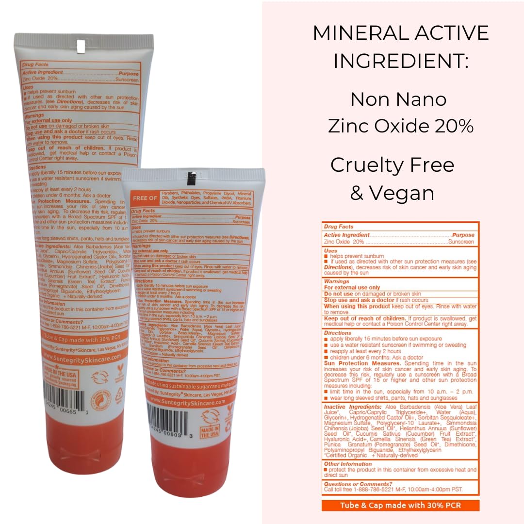 Suntegrity Unscented Mineral Sunscreen For Body - 5 Oz.