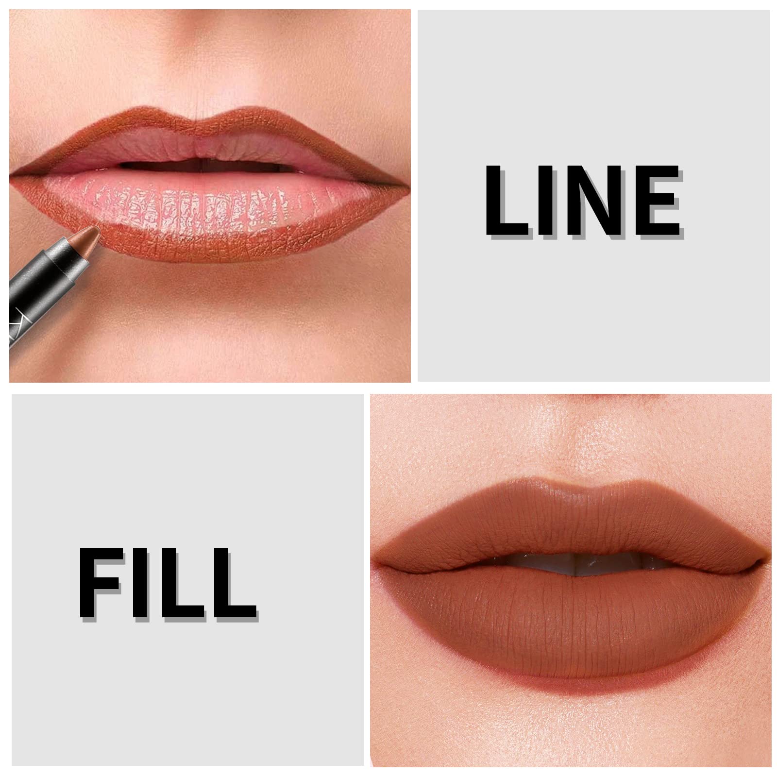 Boobeen Matte Lipstick Pencil Lip Crayon Stick Matte Velvet Lipgloss Creamy Lip Liner Full Coverage High Pigment Waterproof Non-