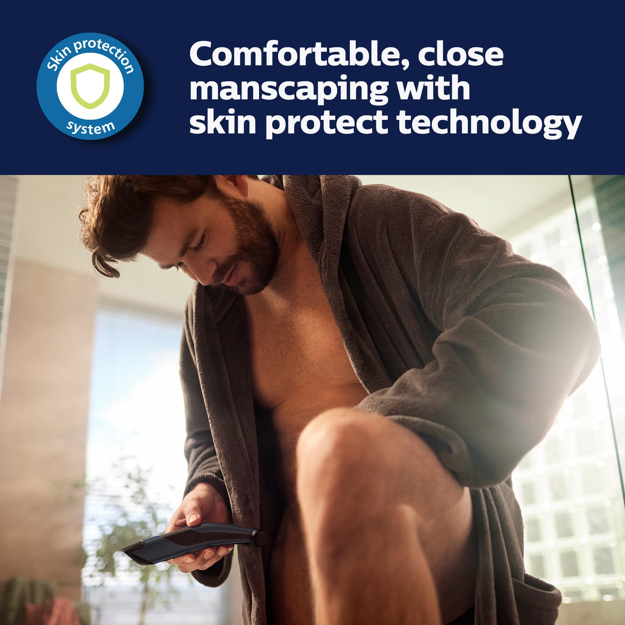 Philips Norelco Bodygroom 7000 Series, Showerproof Groin And Body Trimmer For Men, Precise Body Grooming, Adjustable Comb, Safe