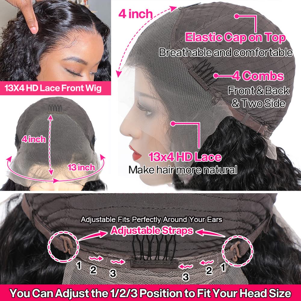 Water Wave Lace Front Wigs Human Hair Hd Wet And Wavy Lace Front Wigs Human Hair Glueless Water Wave Human Hair Wig For Black Wo