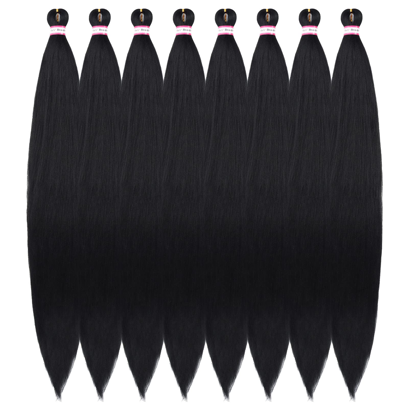 Pre Stretched Braiding Hair 8 Packs 48 Inch Natural Black Color Long Professional Hair For Braiding Twist Braids Itch Free Hot W