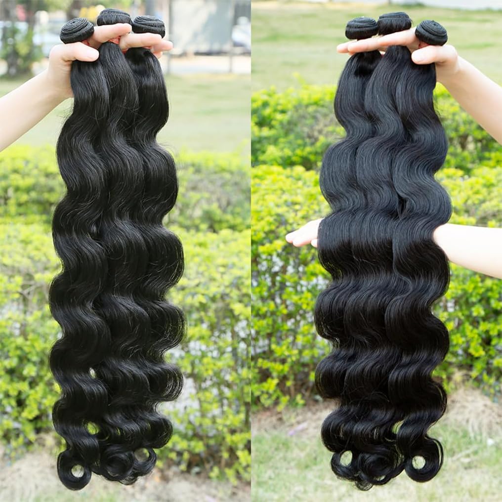 Human Hair Bundles Body Wave 3 Bundles 16 18 20 Inch Unprocessed Brazilian Virgin Body Wave Bundles Human Hair Double Weft Anti-
