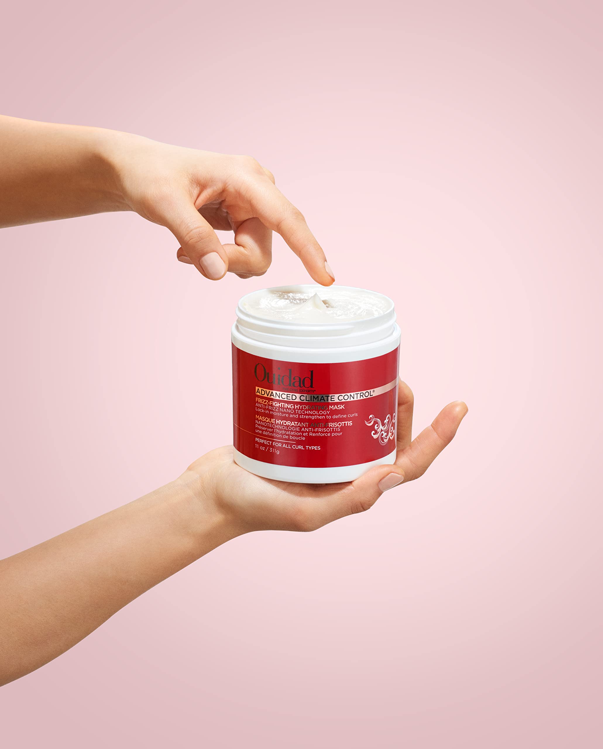 Ouidad Advanced Climate Control Hair Mask - 11 oz, Frizz Control Curly Hair Mask with Vitamin C & Castor Oil, Anti-Frizz Nano Te