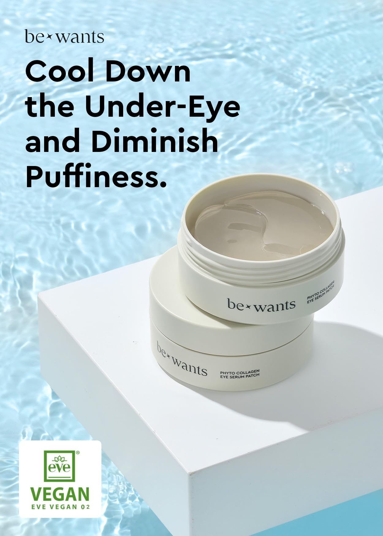 Be+Wants [K-Beauty] Bewants Under Eye Patches With 71.9% Bamboo Water (2 Pack) | 60 Patches | Under Eye Patches For Puffy Eyes A