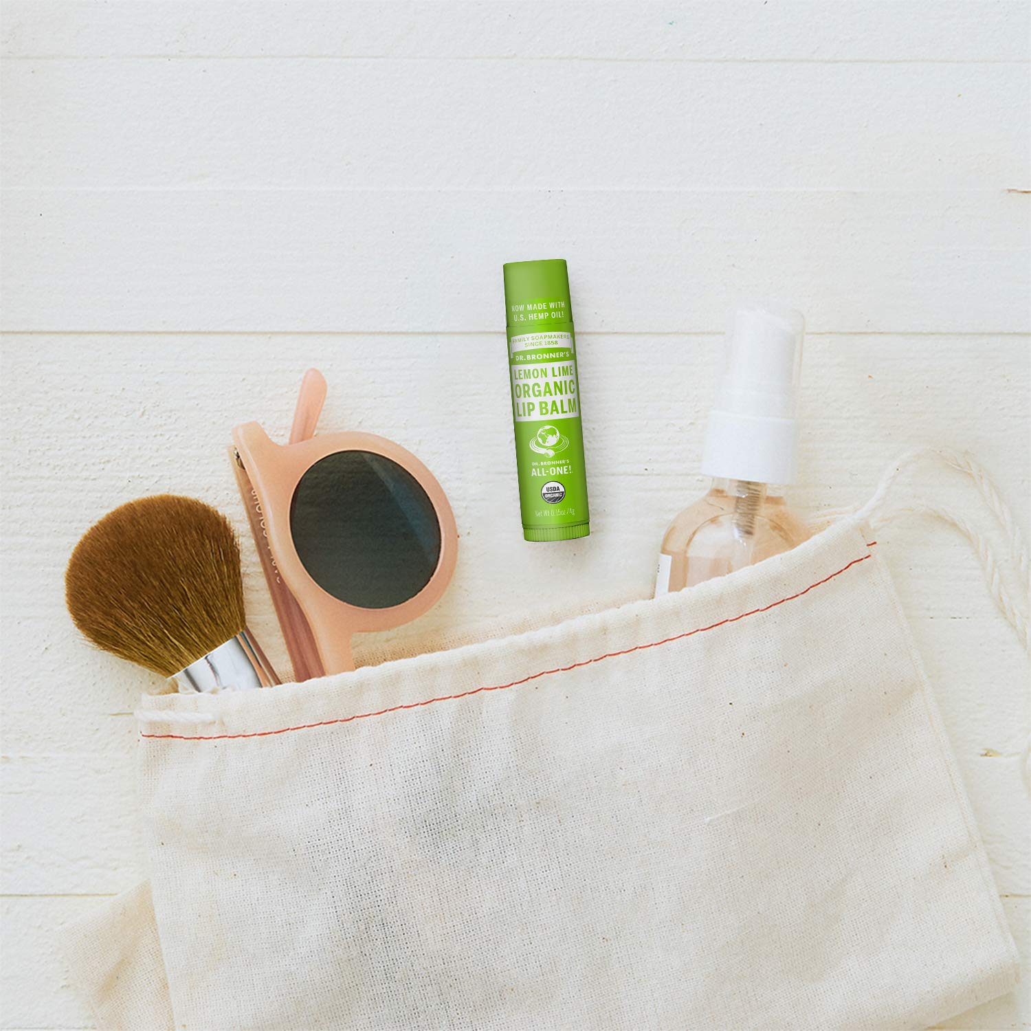 Dr. Bronner's - Organic Lip Balm (.15 ounce, 6-Pack) - Made with Organic Beeswax and Avocado Oil, For Dry Lips, Hands, Chin or C