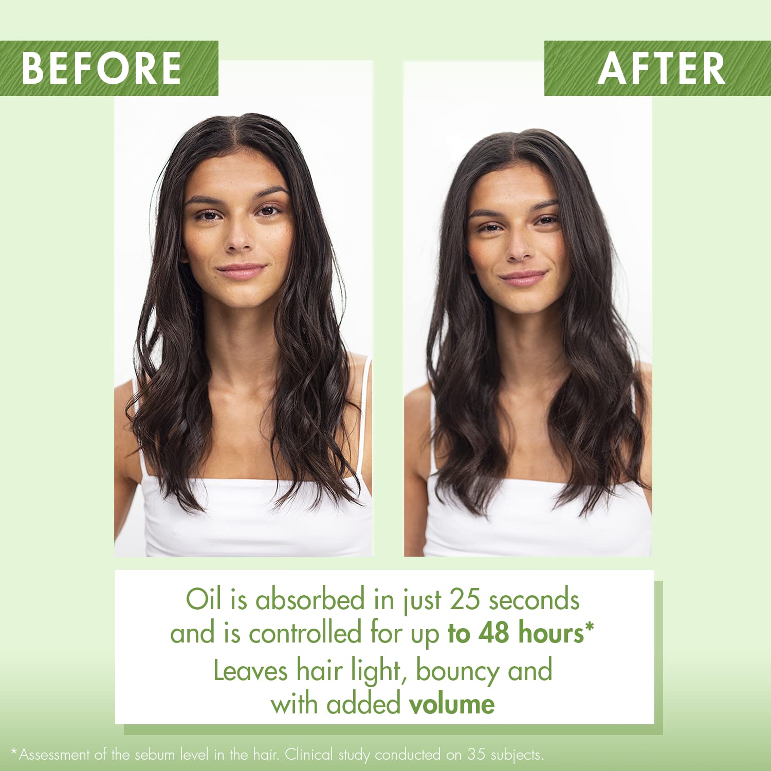 Klorane Dry Shampoo With Nettle and Natural Tint, Nettle for Brunette, Oily Hair and Scalp, Regulates Oil Production, Paraben &