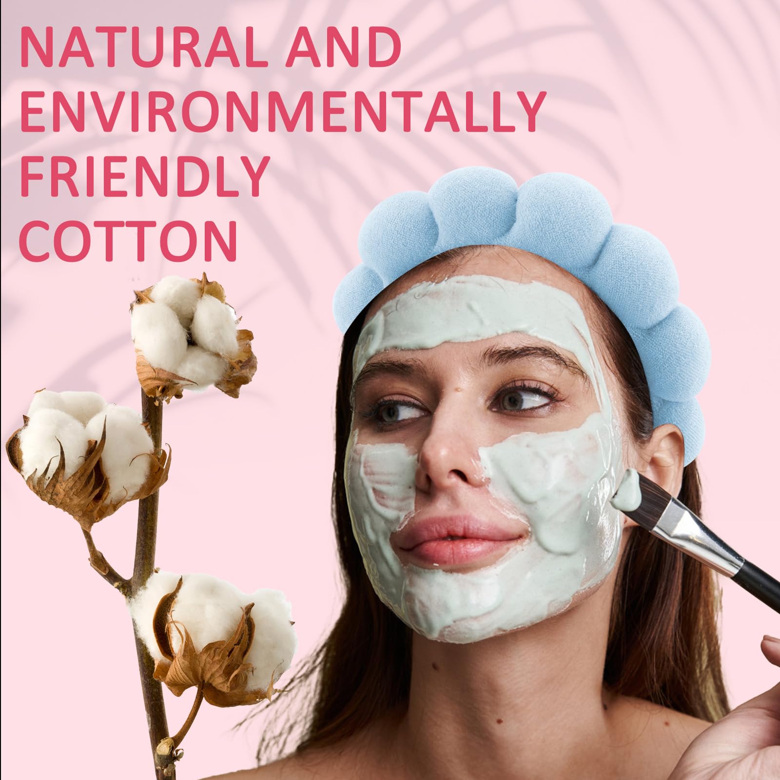 Canitor 4 PCS Spa Headband Skincare Makeup Face Wash Skin Care Make Up Cute Preppy Teen Girl Gifts Trendy Stuff Aesthetic Bachel