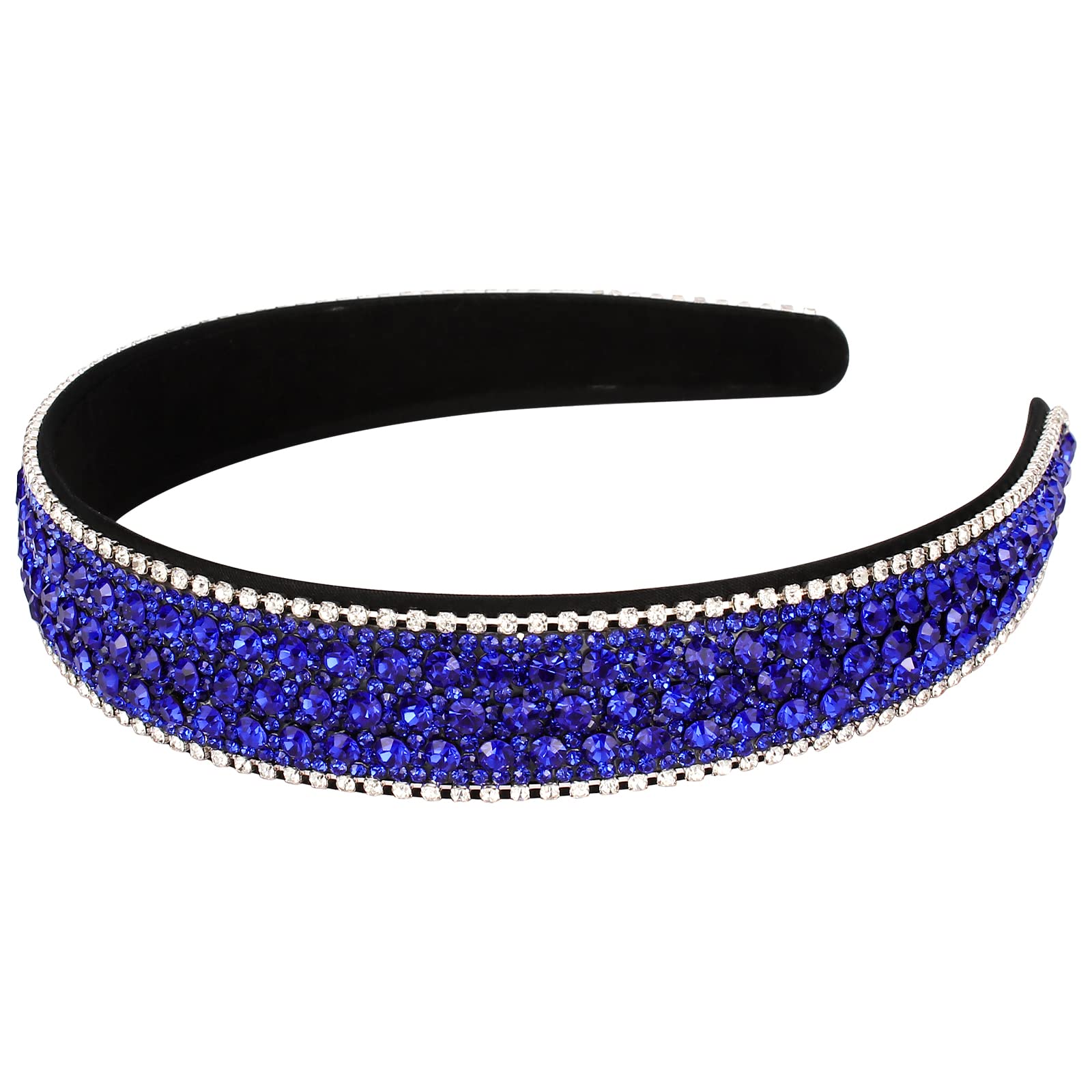 Wecoe Headband, Women 's Rhinestone Headband, Fashion Headband, Navy Blue, Holiday, Formal Hair Accessories, Sparkly Crystal Dia