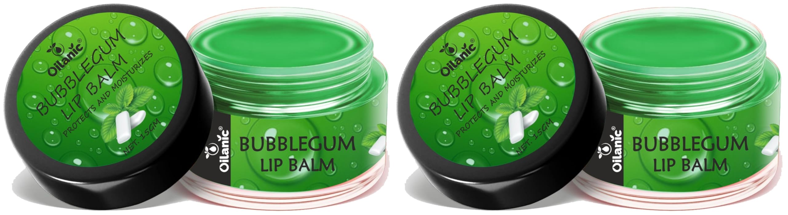Oilanic Bubblegum Lip Balm For Soft And Nourished Lips (Pack Of 2, Each 15 Gram)|Deep Moisturizing Lip Care With Refreshing Bubb