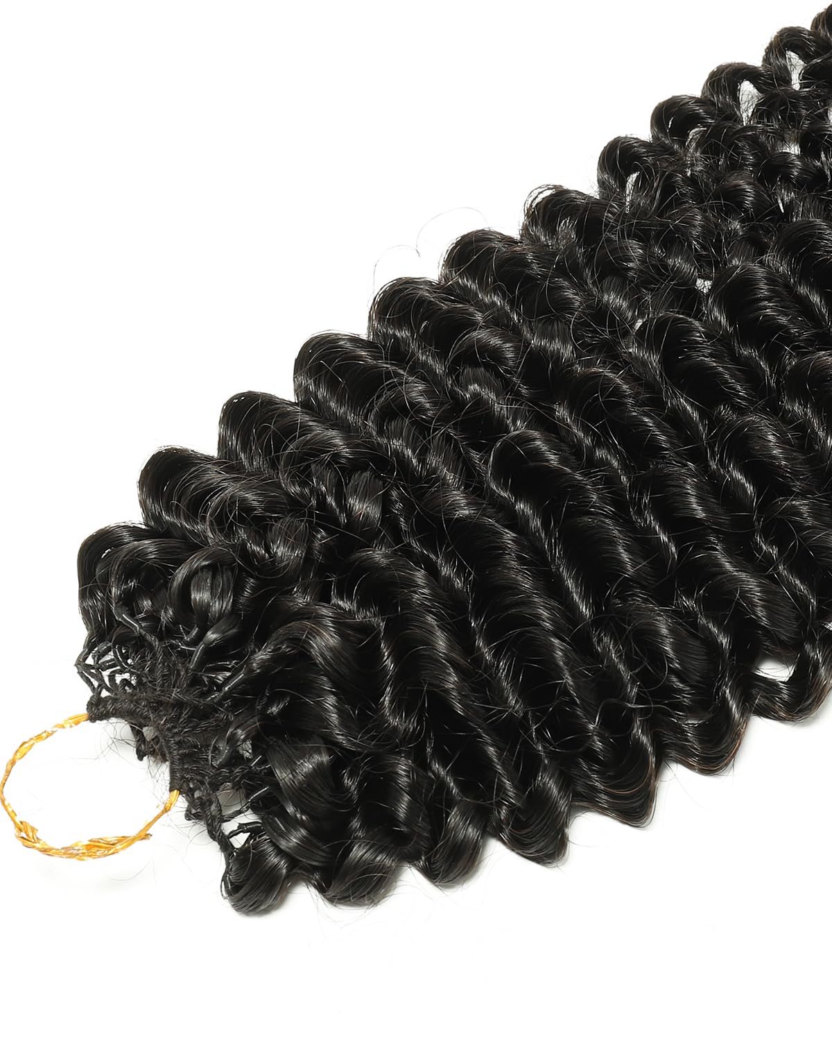 BEEOS Kinky Curly Human Crochet Hair 40g, Pre-Separated Invisible Crochet Human Hair for Women, Detangle Easily and Reusable 22 