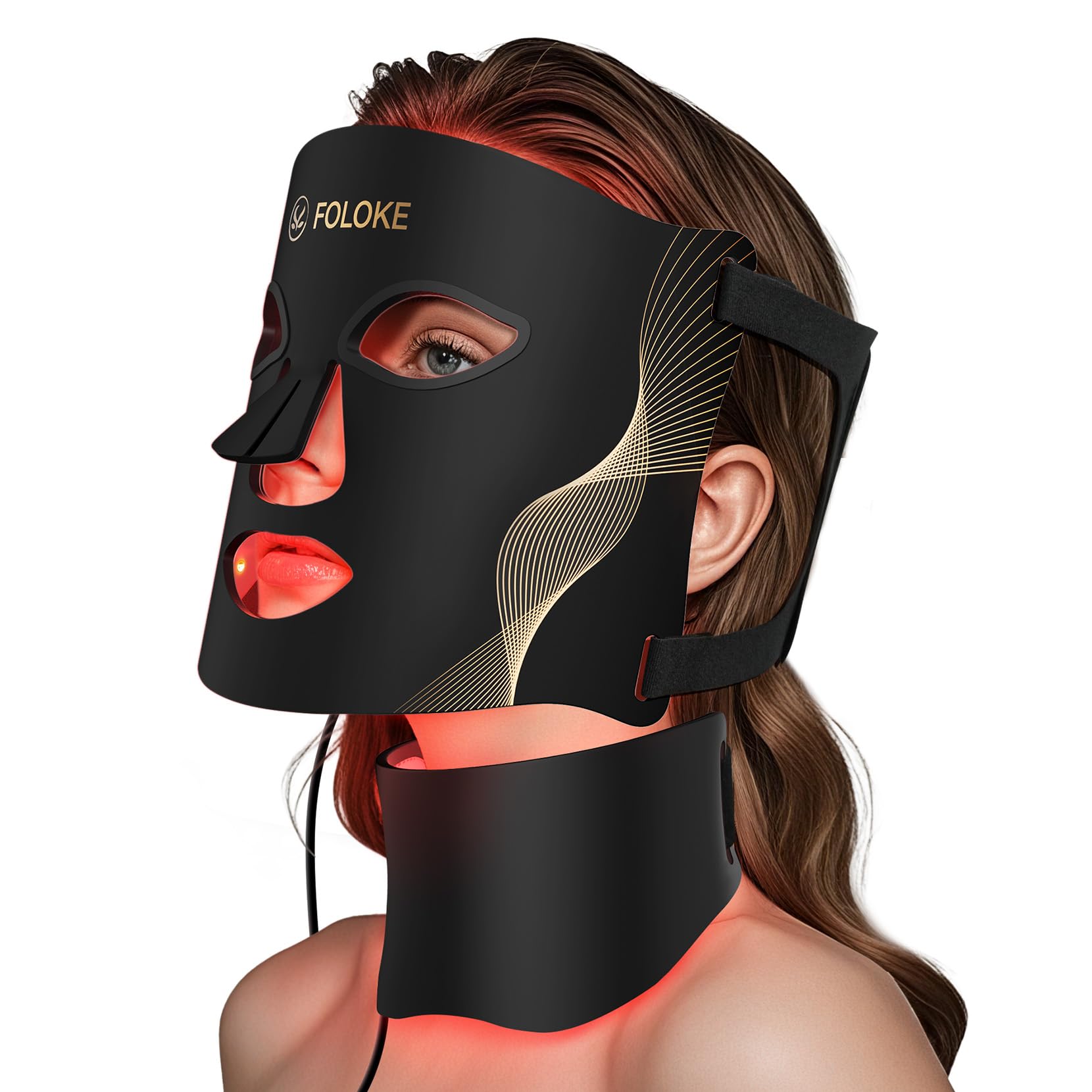 Red Light Therapy for Face Mask,led Red & INR light Treatment Wrinkles Acne