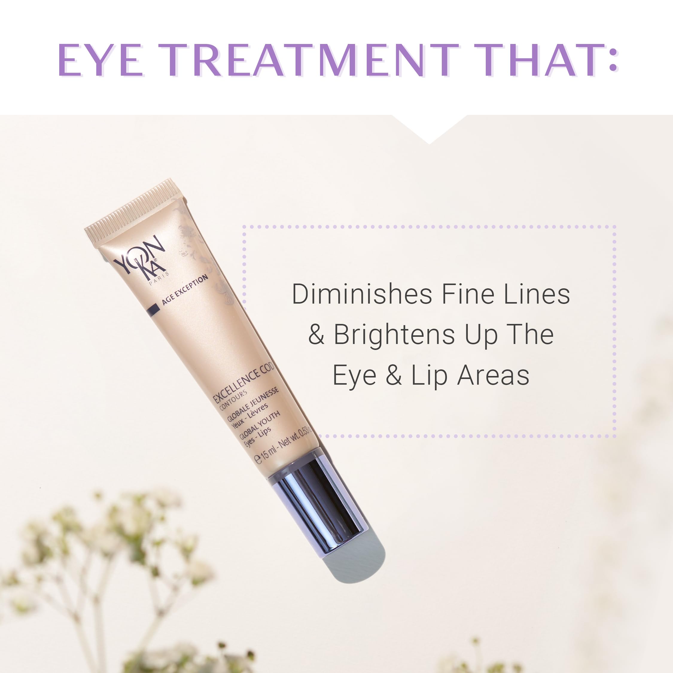 Yon-Ka Excellence Code Contours Eye Cream (15Ml) Anti-Aging Eye And Lip Treatment With Hyaluronic Acid, Reduce Puffiness And Dar