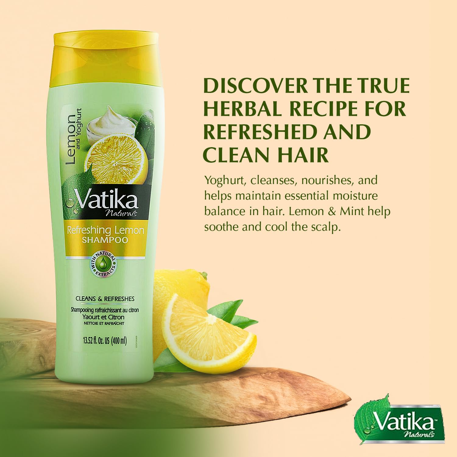 Dabur Vatika Refreshing Lemon Shampoo 400Ml