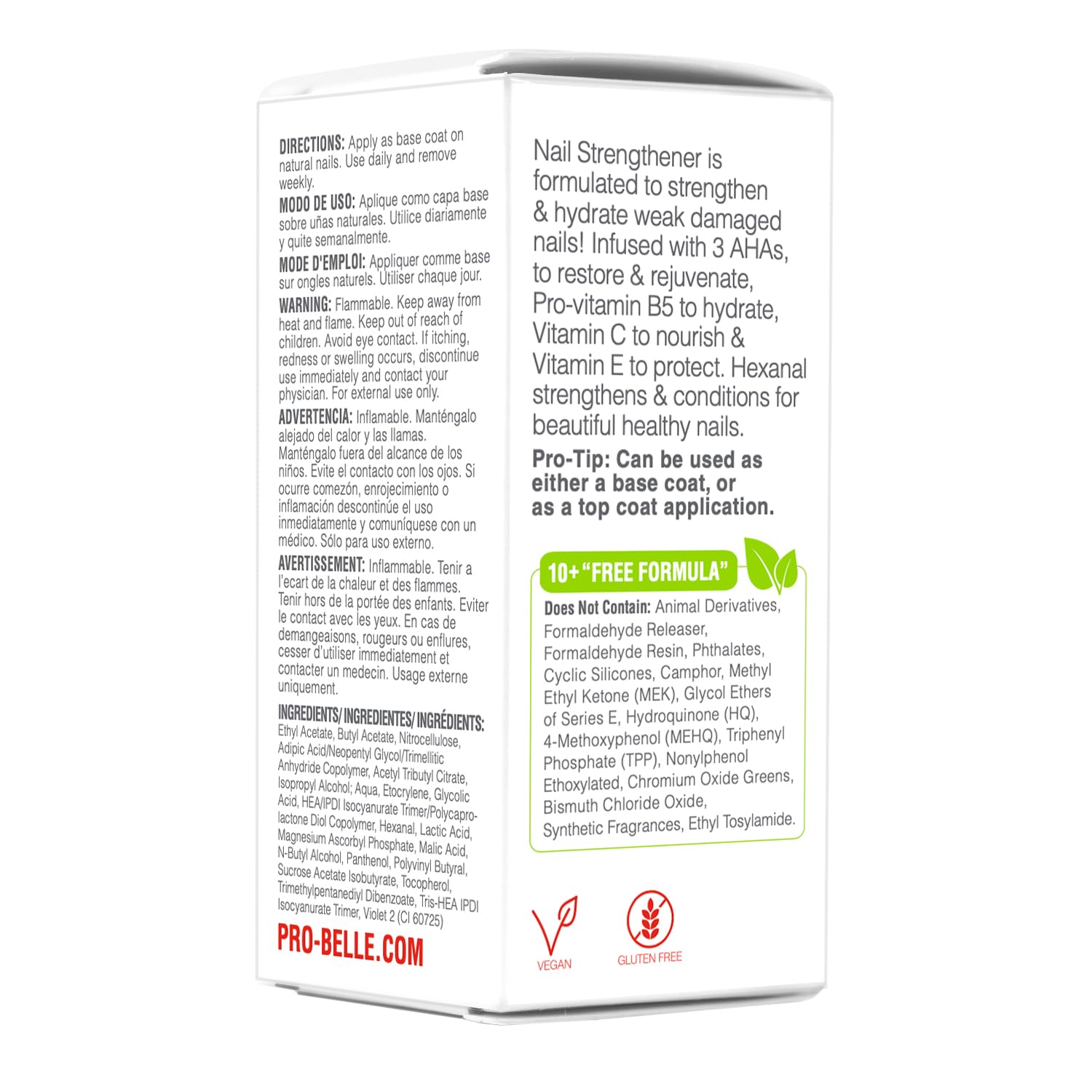 Probelle Nail Strengthener, Nail Strengthening Treatment, Nail Growth And Repair, Stops Peeling, Splits, Chips, Cracks, And Stre