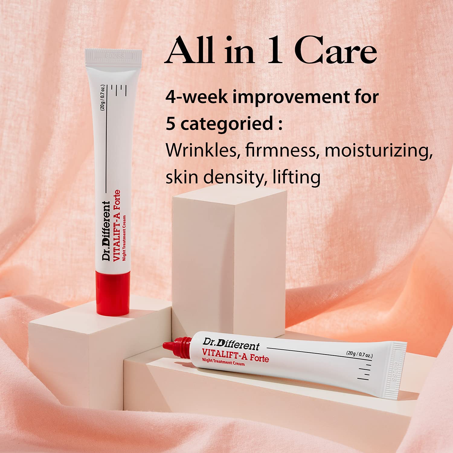 Dr.Different VITALIFT-A Forte Retianl 0.1% - Intensive Anti-Aging Night Cream for Lifting & Firming with Vitamin A & Hyaluronic