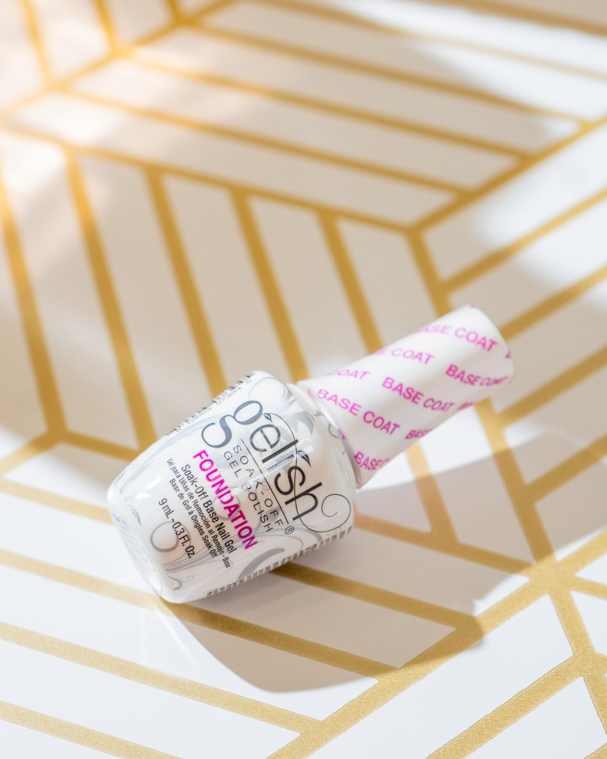 Gelish Mini Foundation Base Coat for Gel Nails - Strong Adhesion, Protects Natural Nails, Quick Drying, Compatible Soak-Off Gel