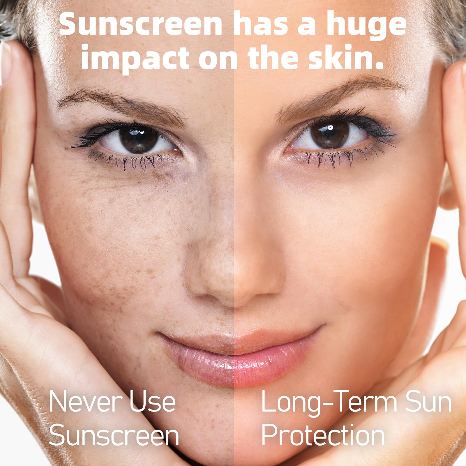 Vgo Clear Face Sunscreen Spf 50, Hydrating Sun Essence Face Sunscreen Leaves No Sticky Feeling Travel Size Sunscreen Against Uva