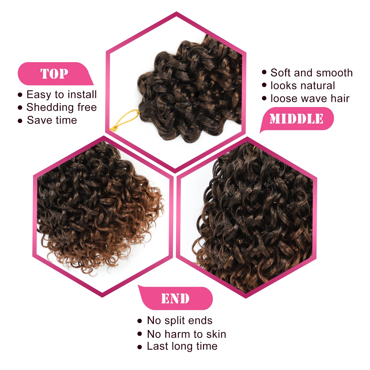 Gogo Curl Crochet Hair 8 Inch Short Curly Crochet Hair For Black Women Beach Curl Crochet Hair - Water Wave Curly Crochet Braids